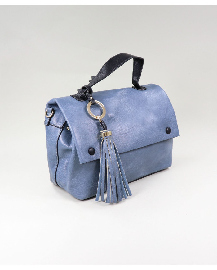Mala Azul de Senhora com Franjas