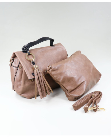 Ladies Taupe Bag with Oranges