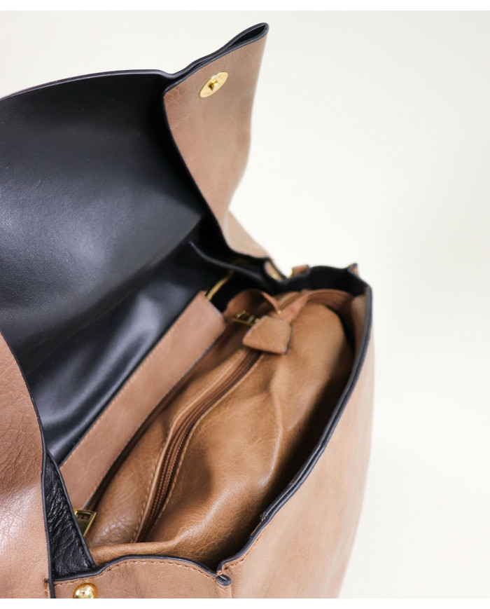 Chicas Taupe Bolsa con Oranges