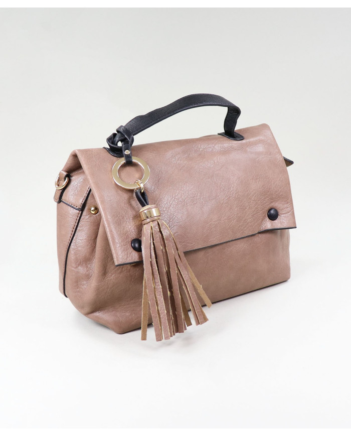 Chicas Taupe Bolsa con Oranges