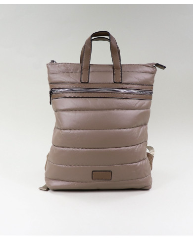 Mochila Taupe Almofadada de Senhora