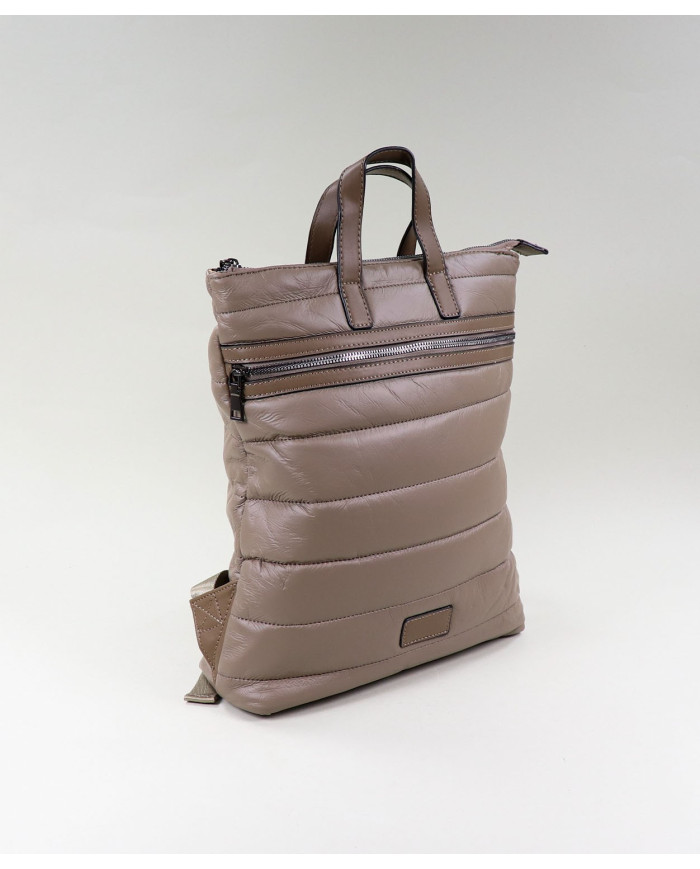 Mochila Taupe Almofadada de Senhora