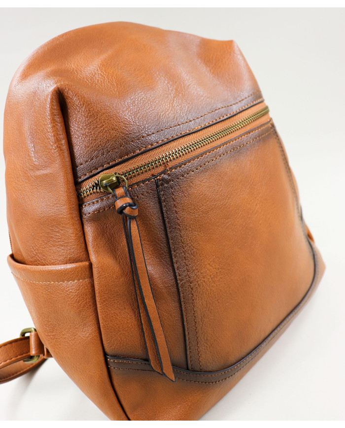 Mochila Camel de Senhora com Abertura Principal Atrás