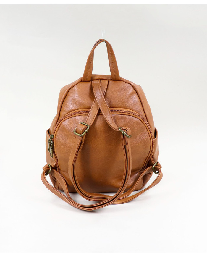 Ladies Camel backpack with Main Opening Back