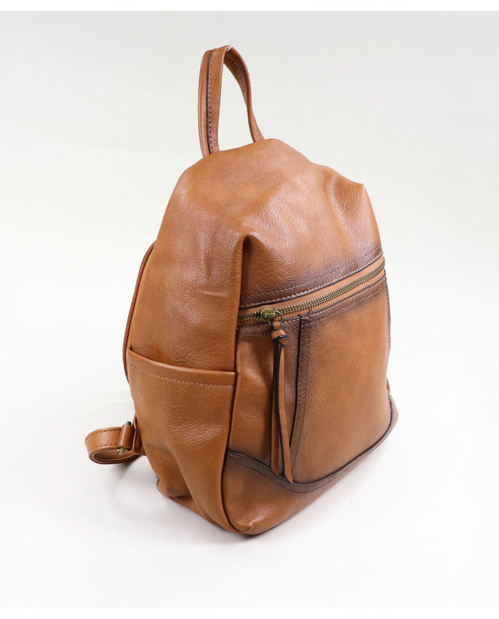 Mochila Camel de Senhora com Abertura Principal Atrás