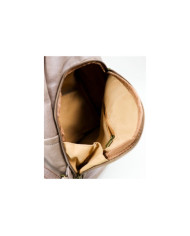 Ladies Taupe backpack with Main Opening Back