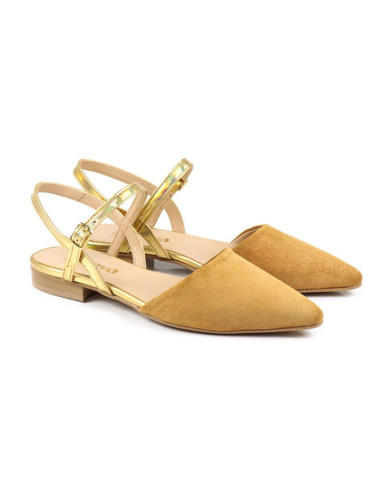 Rasas Camel Women's Mules with Traseira Strip