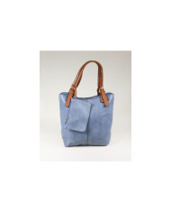 Bolsa de la señora azul con bolsa