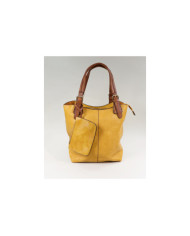 Mala Amarela de Senhora com Bolsa