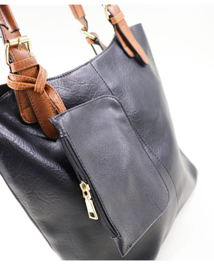 Mala Preta de Senhora com Bolsa