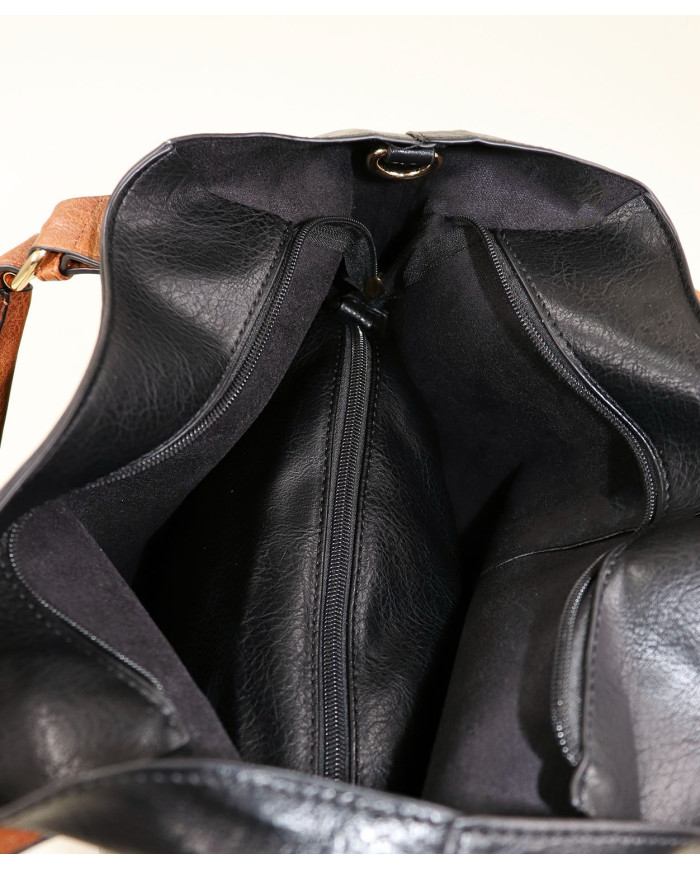 Bolsa de la señora negra con bolsa