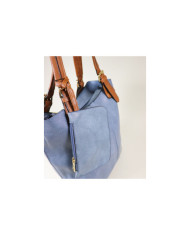 Bolsa de la señora azul con bolsa