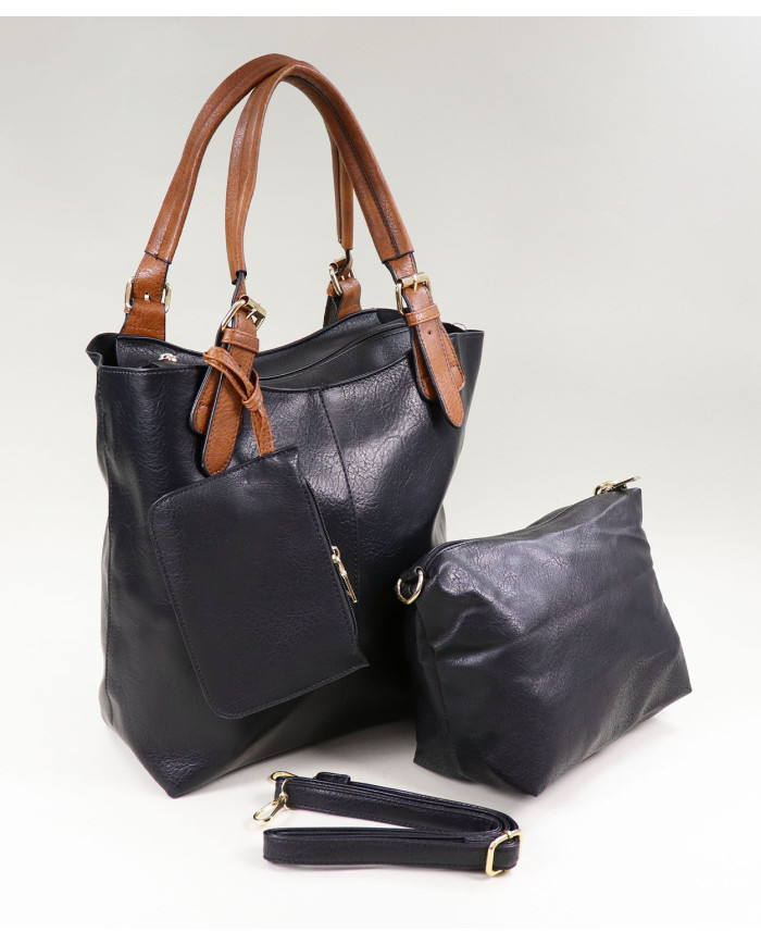 Mala Preta de Senhora com Bolsa