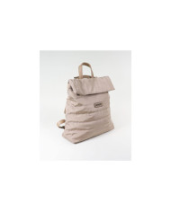 Ladies Taupe Backpack with Almofada Texture