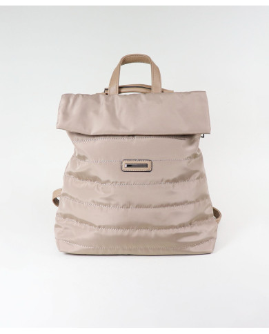 Ladies Taupe Backpack with Almofada Texture