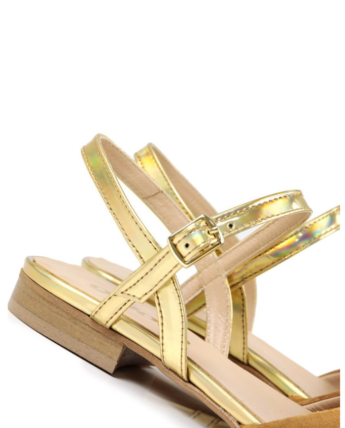 Rasas Camel Women's Mules with Traseira Strip