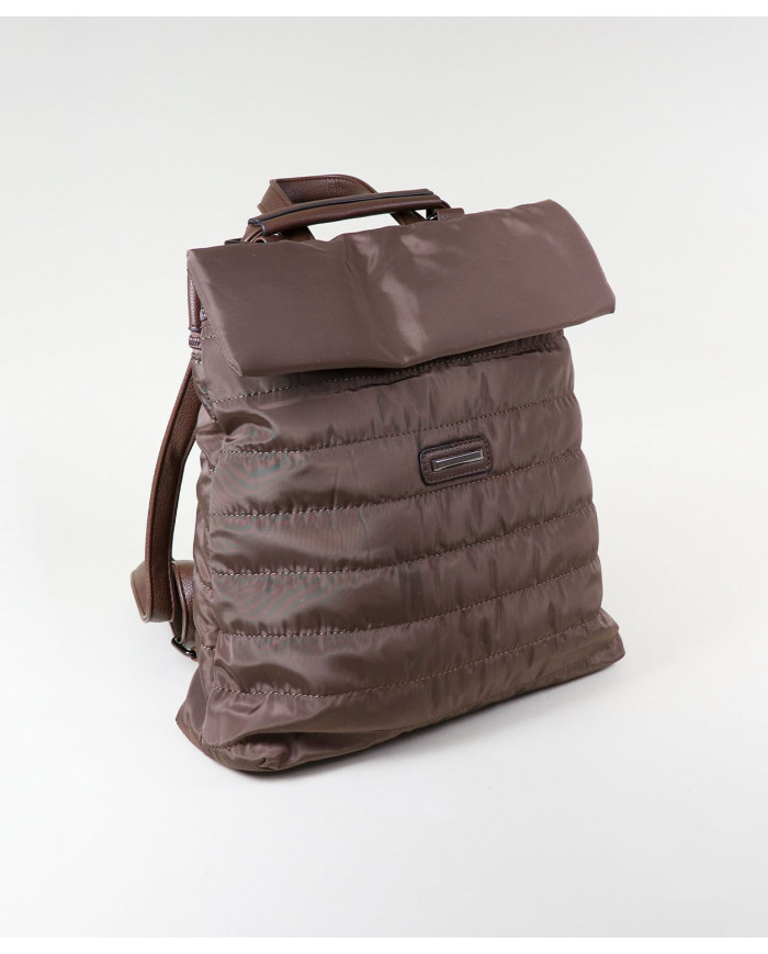 Mochila Castanha de Senhora com Textura Almofadada