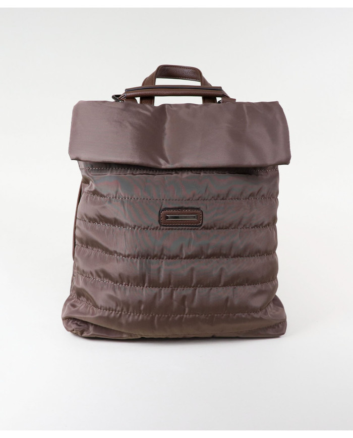 Lady's Brown Backpack with Almofada Texture