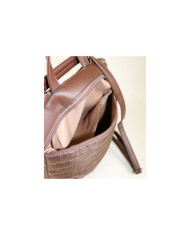 Mochila Castanha de Senhora com Textura Almofadada
