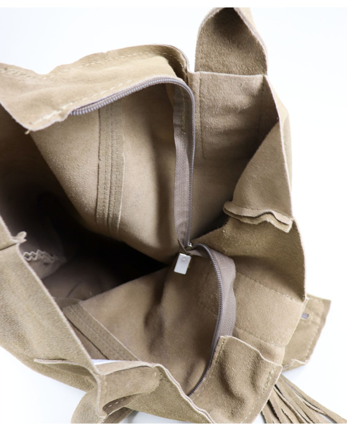 Mala em Pele Taupe para Senhora