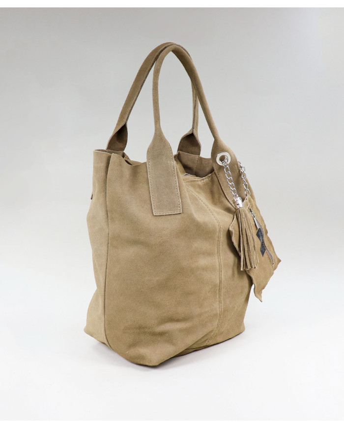 Mala em Pele Taupe para Senhora