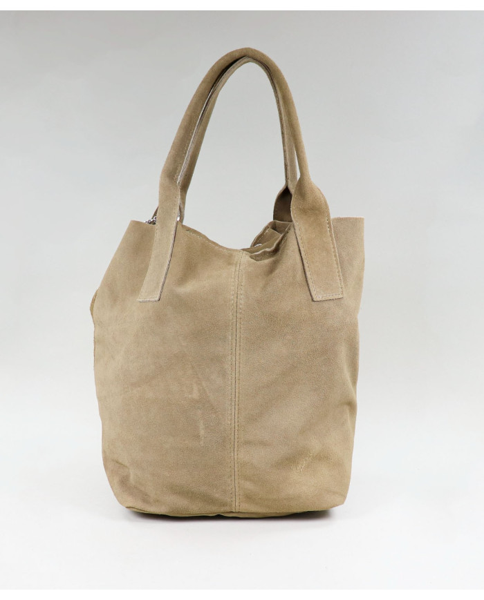Mala em Pele Taupe para Senhora