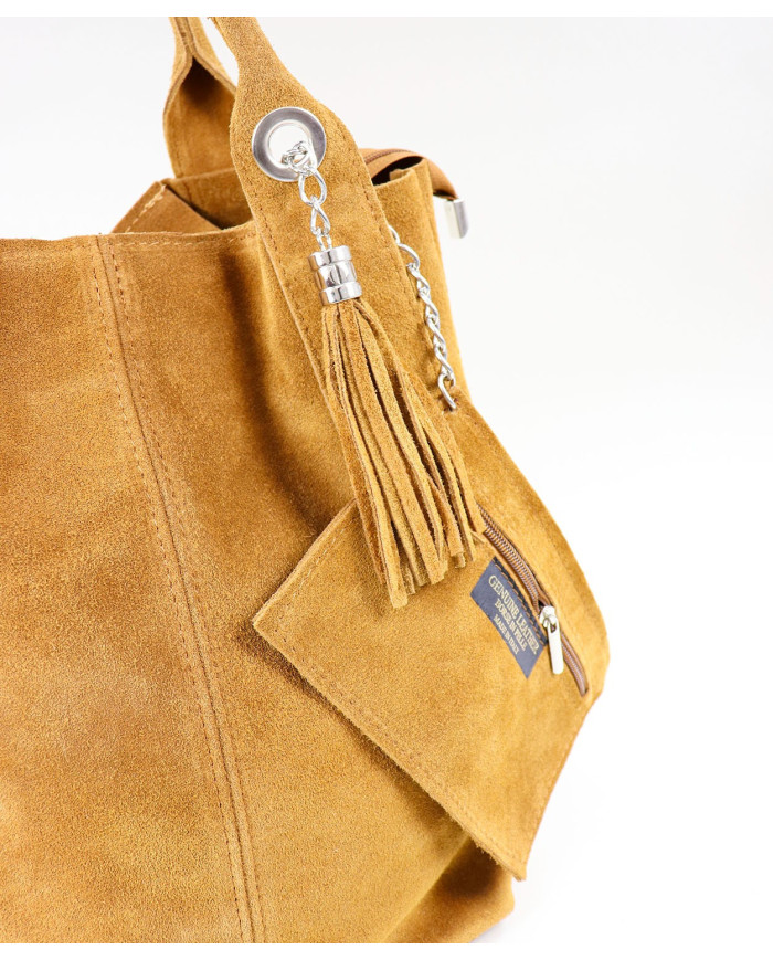 Mala em Pele Camel para Senhora