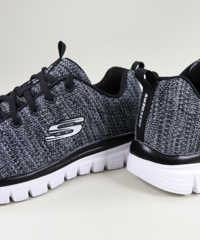 Sapatilhas Skechers Pretas de Homem Twisted Fortune