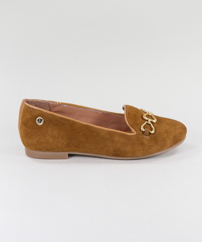 Sapatos de Senhora Ginova com Aplique Dourado