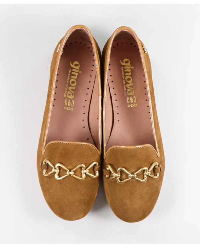 Zapatos Lady Ginova con aplique dorado