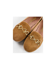 Sapatos de Senhora Ginova com Aplique Dourado