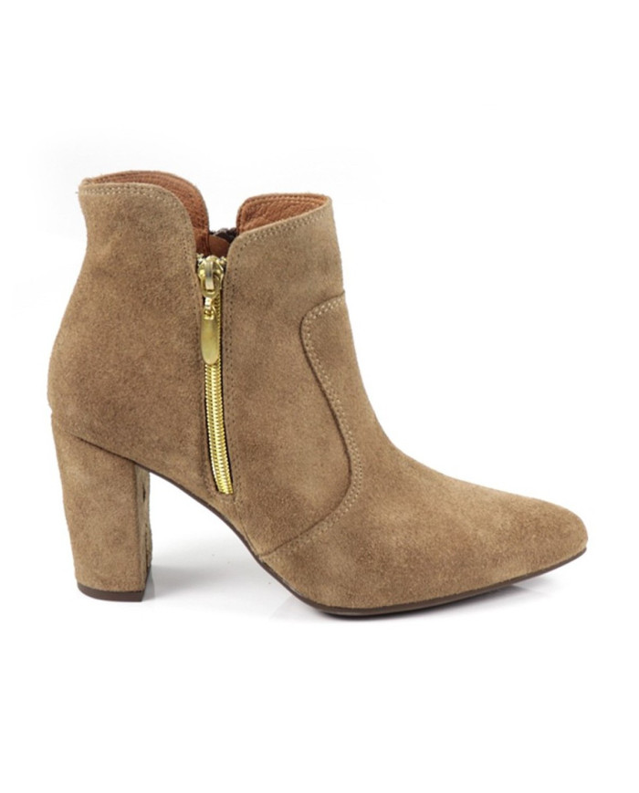 Botas de Senhora Taupe com Fechos dos Dois Lados Ginova