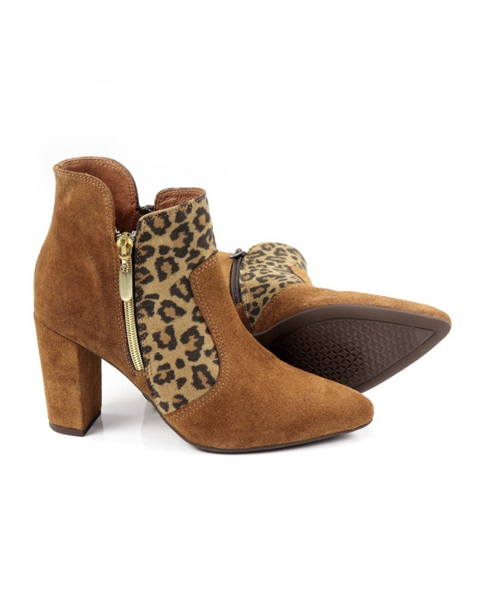 Women's Boots Camel with Two Sides Fechos Ginova