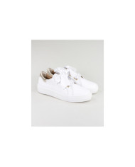 Women's Ginova White Sneakers With Lace Satin