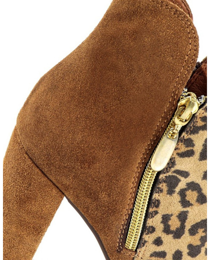 Botas de Senhora Camel com Fechos dos Dois Lados Ginova
