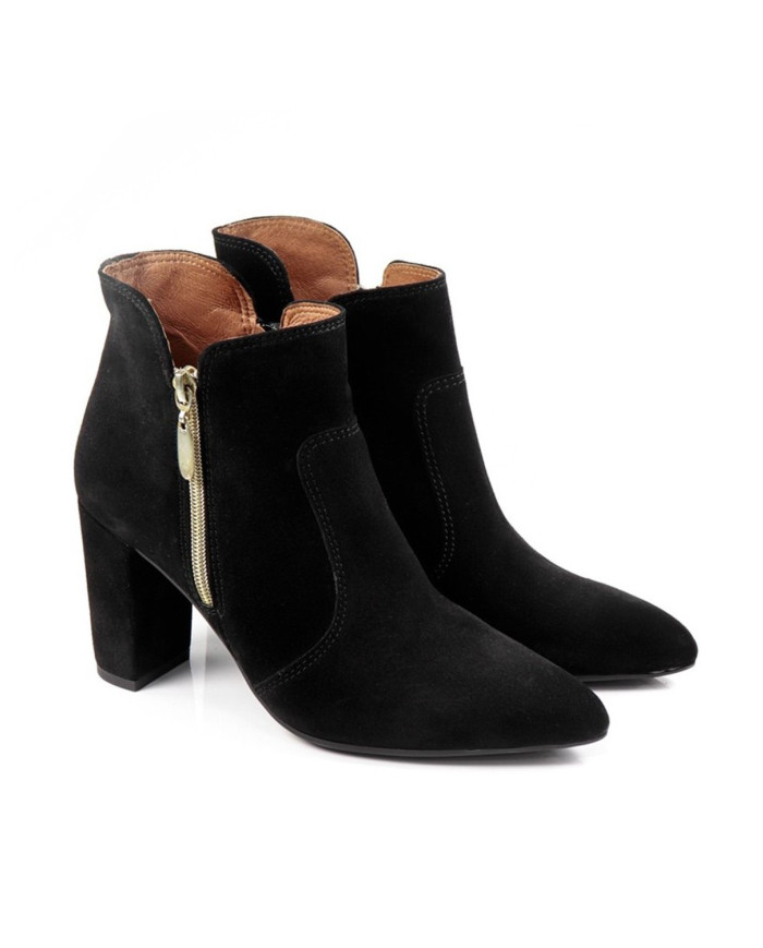 Botas de Senhora Pretas com Fechos dos Dois Lados Ginova