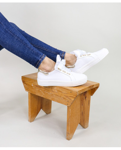 Women's Ginova Trainers With Lace Satin