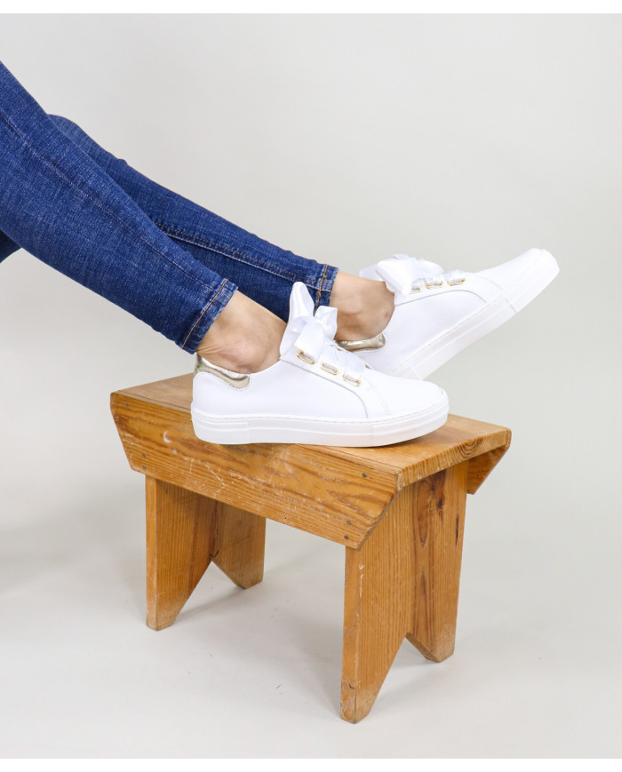 Women's Ginova Trainers With Lace Satin