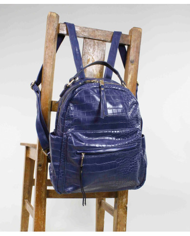 Lady Blue mochila con textura