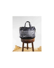 Mala Preta de Senhora com Padrão