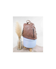 Ladies backpack in Taupe with Opening Trace