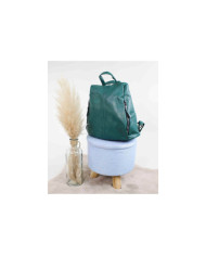 Ladies Backpack in Green with Opening Trace