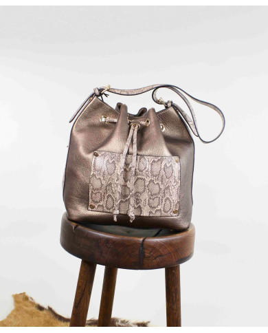 Señoras Bucket Bolsa Bronce