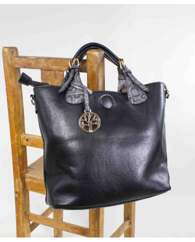 Ladies' Black Bag with Interior Bag