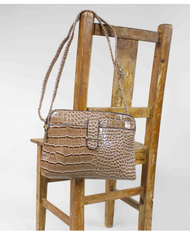 Mala Taupe Tiracolo de Senhora