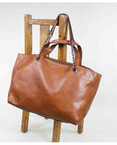 Shopper Camel Lady's Bag with Interior Bag