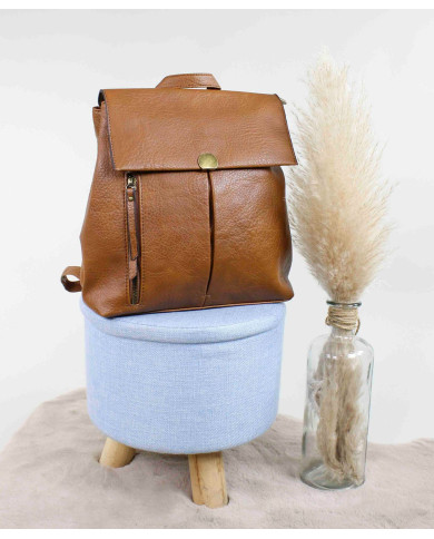 Mochila Camel con Pormenor Metallic