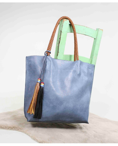 Mala Azul de Senhora com Berloques