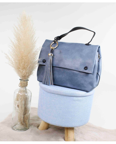 Mala Azul de Senhora com Franjas