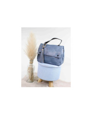 Blue Lady's Handbag with Fringes